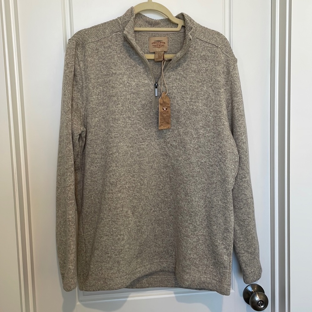 Men’s Beige Sweater Pullover Telluride Clothing Company